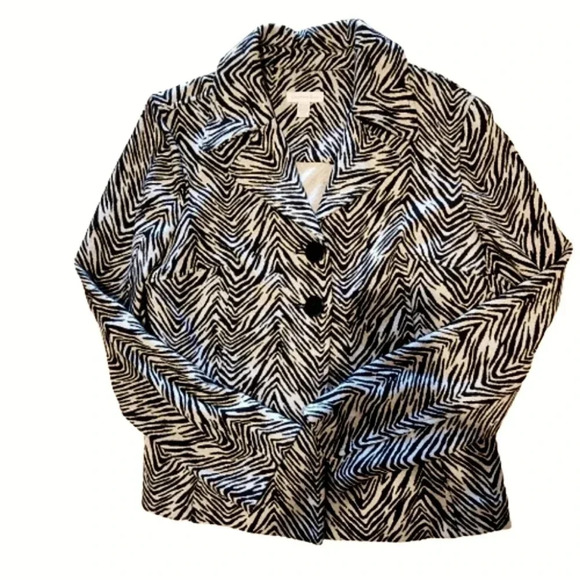 Charter Club Zebra Print Blazer Jacket – Size Medium - Picture 7 of 7